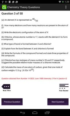 Chemistry Questions android App screenshot 0